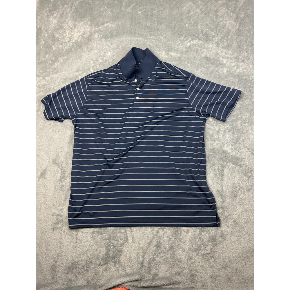 Walter Hagen Essentials Men's Short Sleeve Blue Stripe Golf Polo Shirt 2 XL XXL